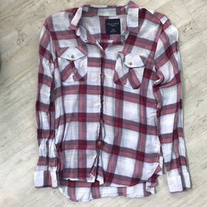 American Eagle Plaid Button-down